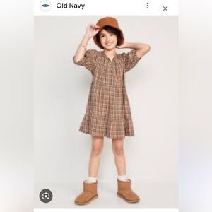 Old Navy Brown Fall Plaid Dress Size M 8